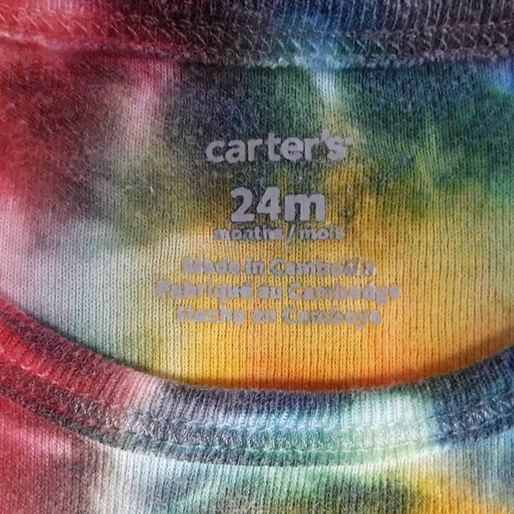 Short-sleeved tie-dyed baby onesie - Picture 3 of 3